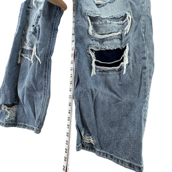 KanCan Ripped High Rise Wide Leg Cropped Jean women’s size 27 - Picture 9 of 11